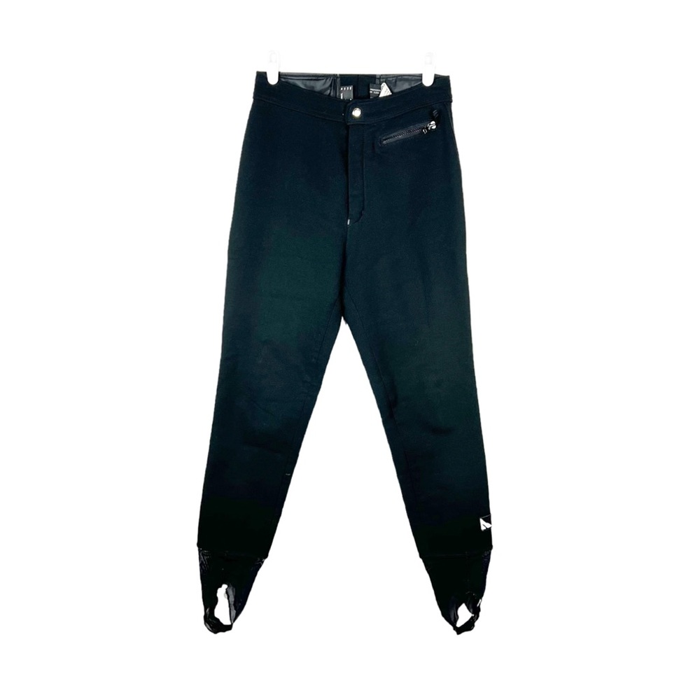 Vintage Retro 80’s Ski Pants Black Schoeller Stirrup Pants Snowboard Size 10